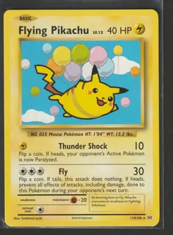Near Mint - Flying Pikachu 110/108 Evolutions Secret Rare Pokemon Card LP+ - Image 1
