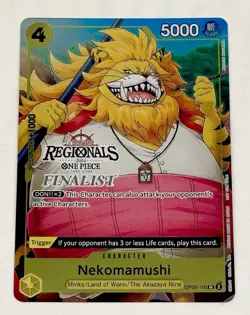 One Piece Nekomamushi Offline Regional Finalist 2024 Vol. 3 Stamped English Card - Image 1