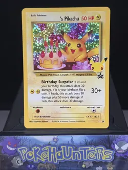 Pokemon Card _’s Birthday Pikachu 24 Celebrations Promo Near Mint - Image 1