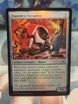 FOIL U 0237 Dauntless Scrapbot Artifact Uncommon Edge of Eternities MTG Card - Image 1