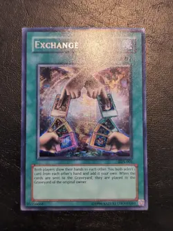 Yu-Gi-Oh! PRISMATIC SECRET RARE HOLO CARD EXCHANGE EDS-001 VLP/LP - Image 1