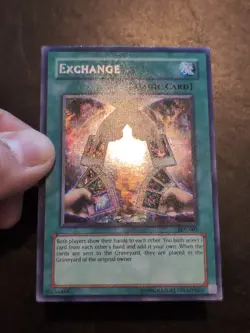 Yu-Gi-Oh! PRISMATIC SECRET RARE HOLO CARD EXCHANGE EDS-001 VLP/LP - Image 2