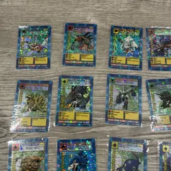 Vintage Vtg 1999 Bandai Digimon Toei Animation Saber Leomon 36 Prism Cards Lot - Image 3