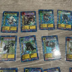Vintage Vtg 1999 Bandai Digimon Toei Animation Saber Leomon 36 Prism Cards Lot - Image 4