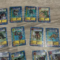 Vintage Vtg 1999 Bandai Digimon Toei Animation Saber Leomon 36 Prism Cards Lot - Image 5