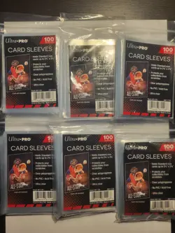 6x Ultra Pro - 100 card Sleeves - up to 2 5/8 x 3 5/8 - NEU - Image 1
