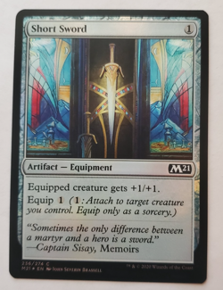 1x Short Sword FOIL Core Set 2021 M21 MTG Magic the Gathering NM - Image 1
