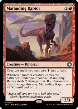 MTG magic 1x Marauding Raptor (M/NM) Commander Lost Caverns of Ixalan - Image 1