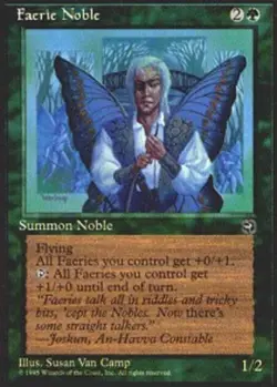 MTG Faerie Noble, Homelands, Heavily Played, English - Image 1
