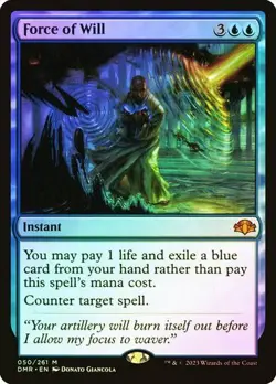 Magic MTG Dominaria Remastered FOIL Force of Will NEAR MINT (NM) - Image 1