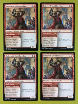 Embereth Shieldbreaker x4 Throne of Eldraine 4x Playset Magic the Gathering MTG - Image 1