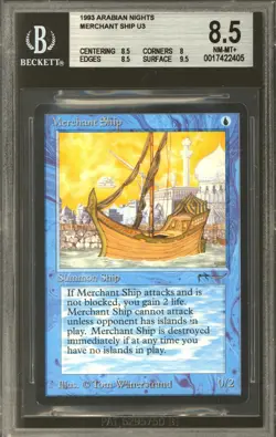 Magic MTG Arabian Nights Merchant Ship BGS 8.5 (8.5, 8, 8.5, 9.5) NEAR MINT NM - Image 1
