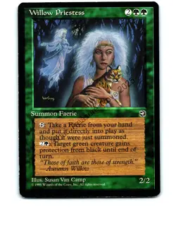 Willow Priestess Green Rare Homelands MTG NP Near Mint or Better - Image 1