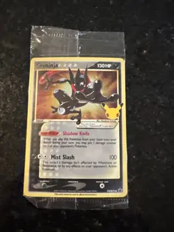 Greninja Gold Star Celebrations Promo SWSH144 2021 Pokemon TCG Sealed Card - Image 1