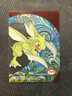 2000 Topps Pokemon TV #123 Scyther Foil Series 3 - Image 2