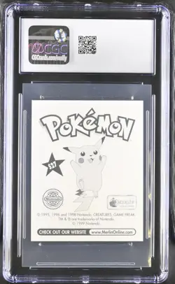 1998 Pokemon Brock Merlin Sticker Series 1 -S27 Poster Holographic CGC Graded 9 - Image 2