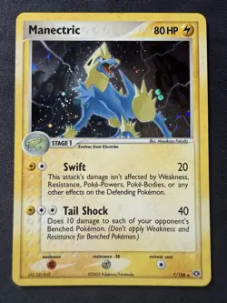 Manectric 7/106 Pokemon Emerald Holo Rare MP - Image 1