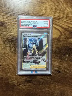 Graded PSA 9 Pokemon Crown Zenith Cynthia's Ambition FA #GG60 - Image 1