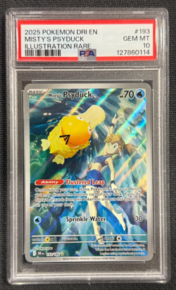 2025 Pokemon Misty's Psyduck Illustration Rare 193/182 PSA 10 GEM MINT - Image 1