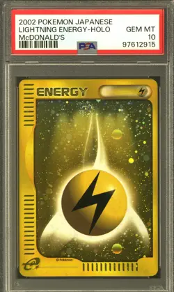 Pokemon Japanese McDonald's 2002 Promo Holo Lightning Energy PSA 10 GEM MINT - Image 1