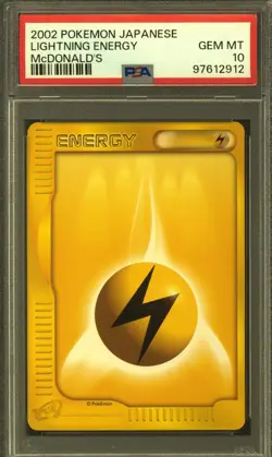Pokemon Japanese McDonald's 2002 Promo Lightning Energy PSA 10 GEM MINT - Image 1