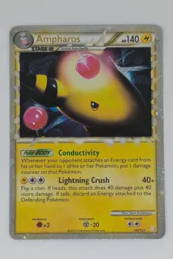 Pokemon TCG Ampharos Prime Heartgold & Soulsilver 105/123 Holo Prime - Image 1