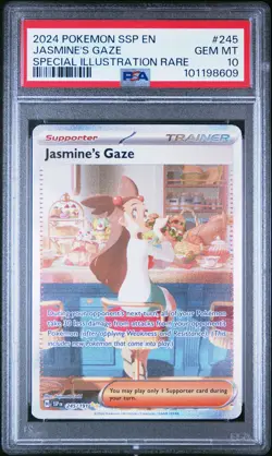2024 POKEMON SSP EN-SURGING SPARKS #245 JASMINE'S GAZE PSA 10 - Image 1