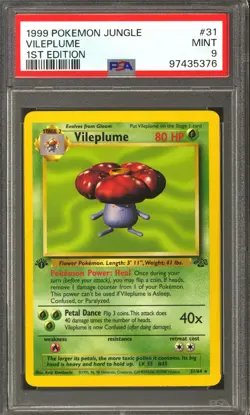 Pokemon Jungle 1st Edition Vileplume 31/64 PSA 9 - Image 1