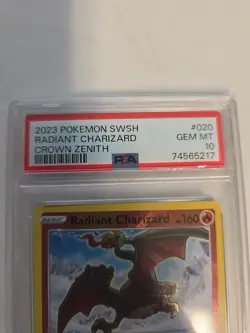 2023 POKEMON SWORD & SHIELD CROWN ZENITH #020 RADIANT CHARIZARD PSA 10 - Image 4