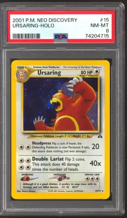 Pokemon Neo Discovery Ursaring 15/75 PSA 8 - Image 1