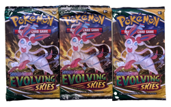 3 Pokemon TCG Sword & Shield Evolving Skies Booster Packs - Image 1