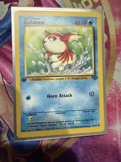 Goldeen - 53/64 - Common - 1st Edition LP English Pokemon Jungle - Image 1