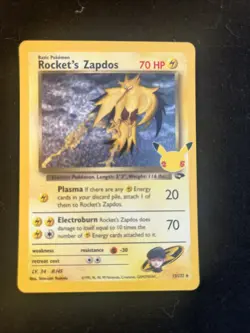 Pokemon TCG Rockets Zapdos Holo Classic Collection 15/132 Celebrations - Image 1