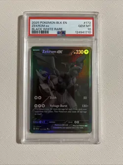 Pokemon TCG Zekrom EX Black Bolt 166/086 PSA 10 - Image 1