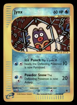 Lightly Played Jynx 83/165 Reverse Holo Expedition Base Set Uncommon - Image 1