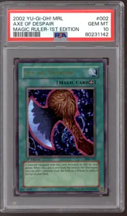 Yu-Gi-Oh Magic Ruler 1st Edition Axe of Despair MRL-002 PSA 10 GEM MINT YuGiOh - Image 1