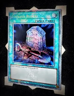 Foolish Burial RA02-EN049 Quarter Century Rare 1st Edition Yugioh - Image 1