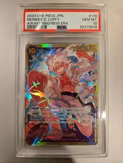Monkey D Luffy OP05-119 SEC PSA 10 One Piece Card Game Awakening Of The New Era - Image 1