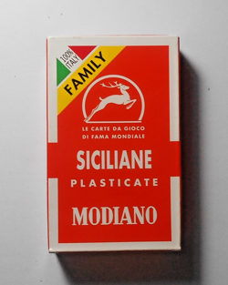 PLAYING CARDS CARTE DA GIOCO REGIONALI SICILIANE MODIANO PLASTICATE NUOVE NEW - Image 1