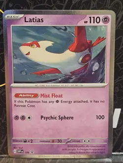 Latias Stellar Crown Black Star Promo Pokemon Card SVP 139 - NM - Image 1