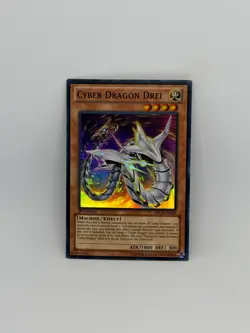 Yugioh Card Cyber Dragon Drei SDCR-EN002 SUPER RARE 1st Ed. - LP - Image 1