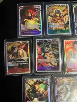 One Piece LOT 10 Cards ALL SR and ALL IN TOP LOADERS - Image 2