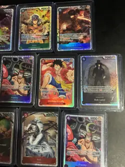 One Piece LOT 10 Cards ALL SR and ALL IN TOP LOADERS - Image 3