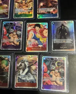 One Piece LOT 10 Cards ALL SR and ALL IN TOP LOADERS - Image 5