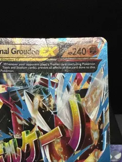 Pokemon Card Primal Groudon EX 86/160 Full Art Ultra Rare XY Primal Clash Played - Image 2