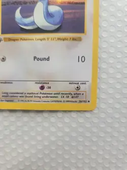 Pokemon TCG Dratini Base Set, Shadowless 1st Edition Card 26/102 - Image 5