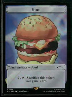 Spongebob Squarepant x Secret Lair Drop Series #1938 Food Token - Rainbow Foil - Image 1