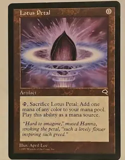Lotus Petal 🔮 MTG Tempest 🔮 NM/LP light play Magic the Gathering - Image 1