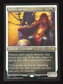 1x MTG Leonin Arbiter (Foil Etched) - Double Masters 2022 (2X2) #418 - Magic - Image 1
