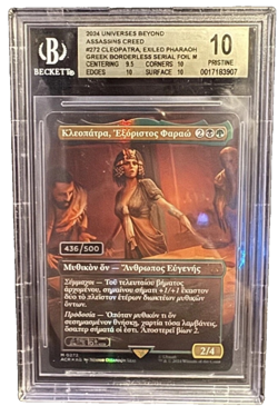 MTG Assassin's Creed Cleopatra Exiled Pharaoh (Greek) Serial Numbered - BGS 10 - Image 1